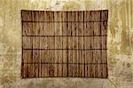 Grunge background with bamboo mat