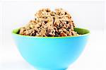 cinnamon raisin granola in a bowl