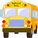 Clipart Illustration of a Yellow School Bus