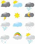 Glossy weather icons