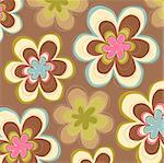 nice flower patterns on a brown background