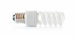 Fluorescent light bulb isolated on a white background.