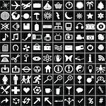 100 white icons for web aplications