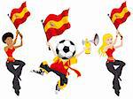 Spain Soccer Supporters. Editable Vector Illustration