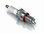 Spark Plug on white background.  3d rendering.