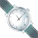 vector wristwatch on white background