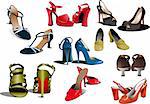 Fashion woman shoes. Vector illustration