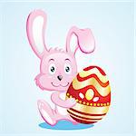 A funny cartoon easter bunny