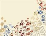 Editable vector illustration of a flowery background