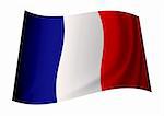 french flag icon with tricolour red white and blue colours