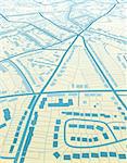 Editable vector illustration of a generic street map without names