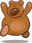 cartoon illustration of running teddy bear