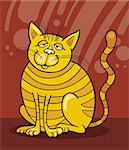 Illustration of smiling Yellow Cat