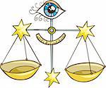 Illustration of zodiac libra sign