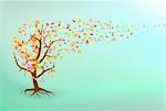 Autumn tree background. EPS 8 vector file included