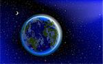 Blue Marble, planet Earth in space