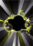 an abstract black party background for design