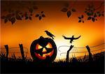 Scary Halloween themed vector background