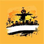 Halloween vector background design with room for text.