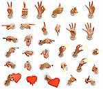 isolated hand images collection for use in many designs