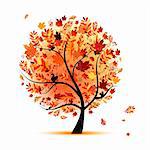 Beautiful autumn tree for your design