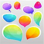 Colorful bubbles for speech. vector illustration