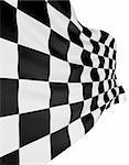 Large Checkered Flag with fabric surface texture.