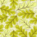 Floral seamless pattern with green leaves (vector EPS 8)