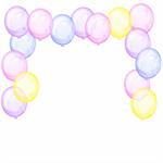 Background with transparent balloons - Illustration for your design.