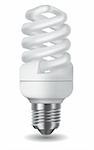 Illustration of an energy saving compact fluorescent light bulb