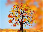 Beautiful autumn tree for your design. EPS 8 vector file included