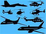 big collection of flying vehicle - vector