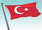 vector illustration of the flag of Turkey