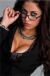 Sexy latin woman wearing glasses
