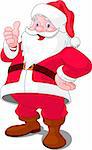 Christmas Santa Claus with thumb up gesture