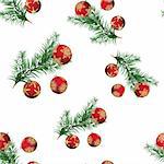 Beautiful vector Christmas (New Year) seamless background for design use