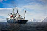 Big ship in Antarctic waters