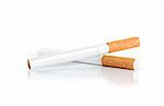 Two cigarettes Isolated on white background (Path)