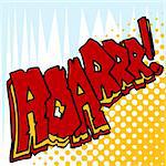 An image of angry roar sound effect text.