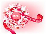 Decorative Christmas, New Year red wreath