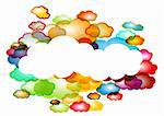 Multicolor shine cloud EPS 10 vector file included