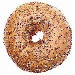 Everything Bagel Isolated on White with a Clipping Path.