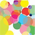Abstraction from circles on a white background. Vector illustration