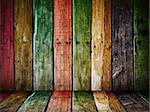 colorful old grunge wood panel