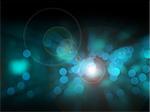 Abstract of black and blue bokeh for web page background