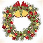 Christmas wreath vector image