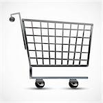 illustration of shopping trolley on white background