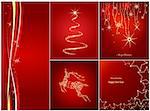 Set christmas background with element for design illustration