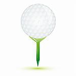 illustration of golf ball on white background