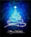Christmas Tree of Glittering Stars | Greeting Card Background